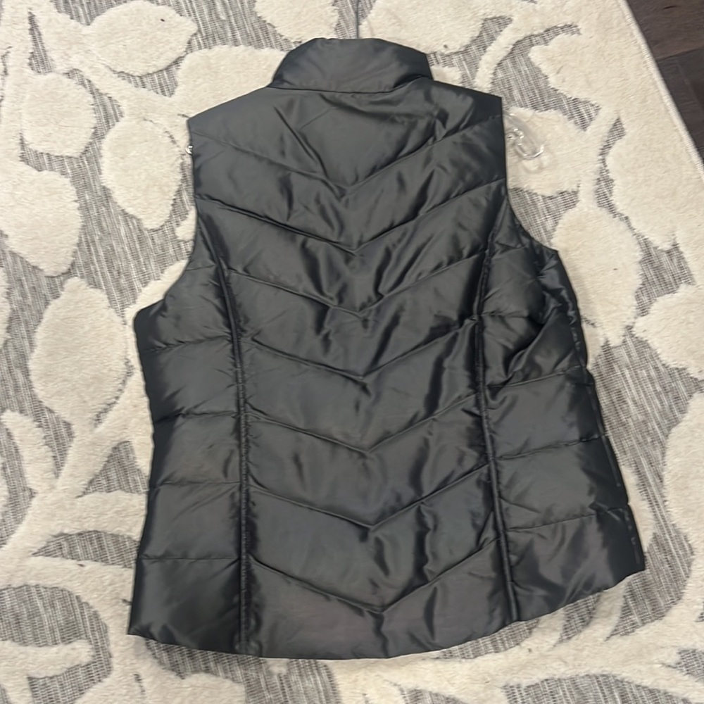 Gun metal colored Lands End vest - Picture 2 of 3
